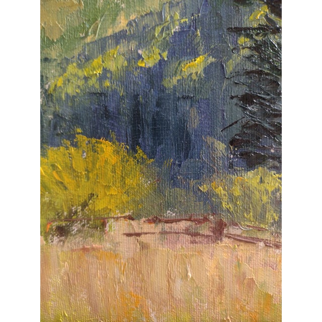 Original Oil Painting "Aspens Turning" by Anita Blythe Plein Air Landscape For Sale In Santa Fe - Image 6 of 10