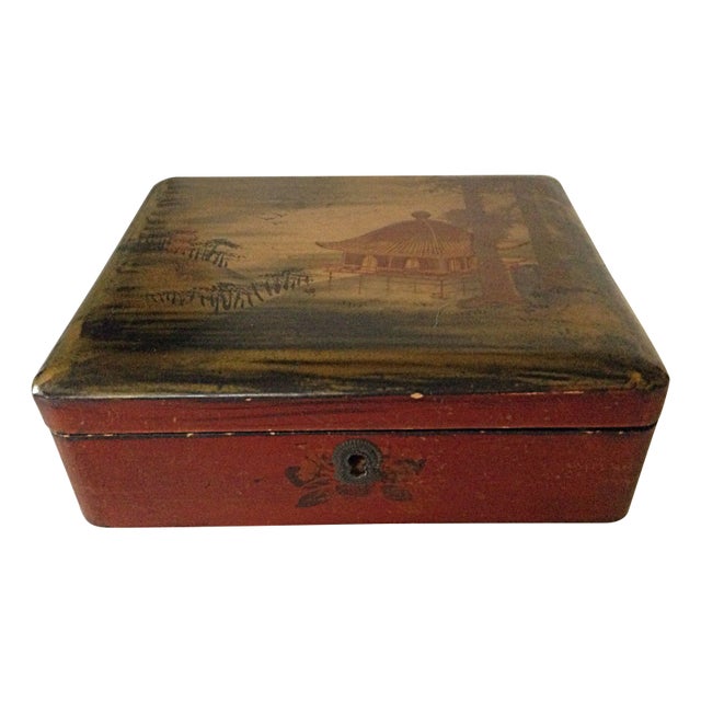 Japanese Lacquered Box For Sale
