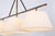Visual Comfort Suzanne Kasler for Visual Comfort Signature Collette Large Linear Pendant in Gilded Iron with Linen Shade For Sale - Image 4 of 5