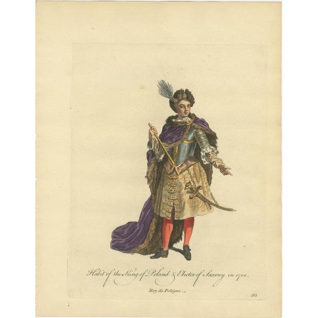 European School, Polish Royal & Noble Costume, 1749, Paper Engravings, Set of 4 For Sale - Image 3 of 9