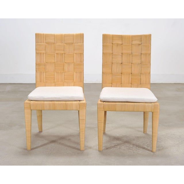 Late 20th Century Set of Twelve John Hutton Donghia Block Island Cane Dining Chairs For Sale - Image 5 of 18