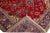 Beautiful vintage Persian Tabriz hand-knotted wool rug with a red color field. This piece has a navy blue frame and...
