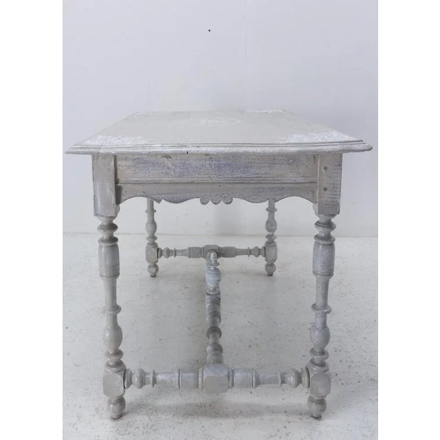 19th Century French Louis XIII Oak Writing Table For Sale - Image 4 of 13