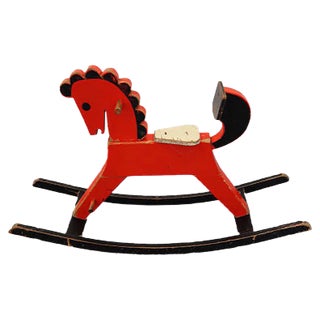 Mid-Century Wooden Rocking Horse For Sale