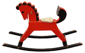 Mid-Century Wooden Rocking Horse