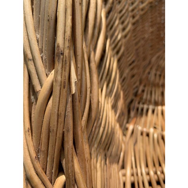 Vintage Wicker Boho, Coastal Accent Egg Chair For Sale - Image 9 of 9