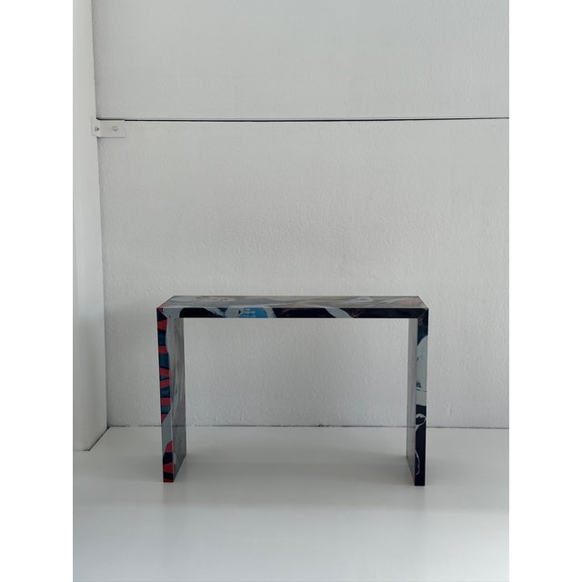 Console Table by Mimmo Rotella for Zero Disegno, 1990s For Sale - Image 4 of 7
