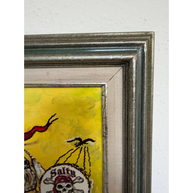 Pirate Ship of Destiny by Serg Graff Acrylic Painting Framed Nautical Art, Coa For Sale - Image 4 of 10