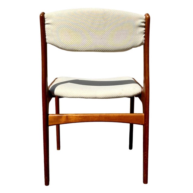 Brown Vintage Scandinavian Modern Teak Dining Chairs - Set of 8 For Sale - Image 8 of 10