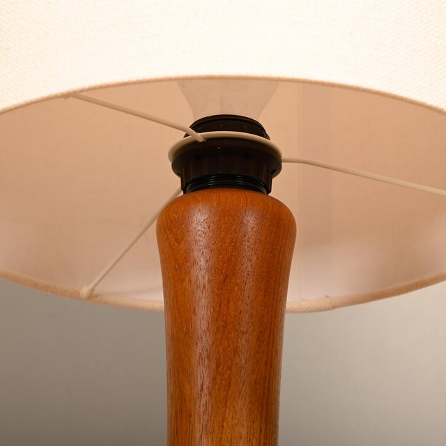 Large Scandinavian Modern Floor Lamp in Teak from Dyrlund, 1970s For Sale - Image 6 of 11