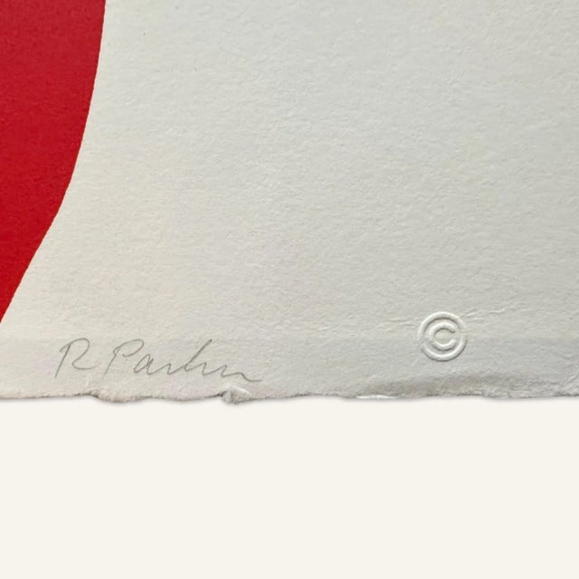 Abstract Ray Parker (1922 - 1990), Untitled (Grey, Gold, Red, Blue) C. 1970, Screen Print For Sale - Image 3 of 4