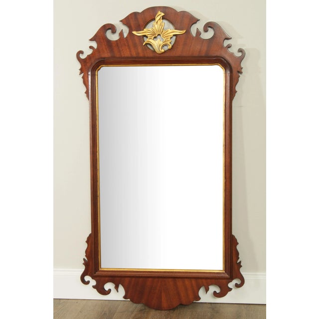 High Quality Mahogany Frame Wall Mirror with Gold Painted Accents