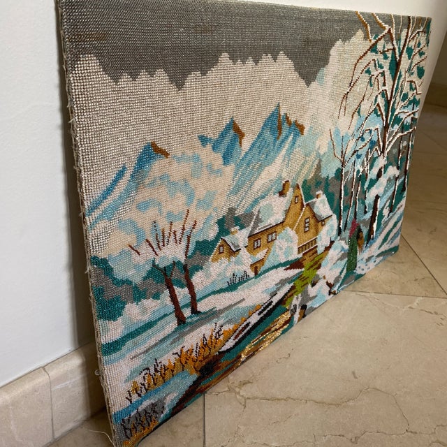 Victorian Vintage Victorian Beadwork Scenery For Sale - Image 3 of 8