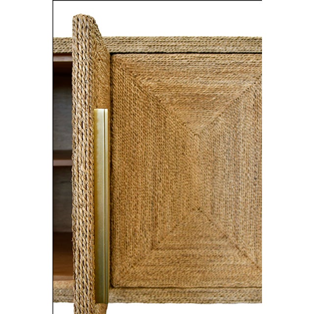 Matthew Izzo Home - Casey Wrapped Rope Four Door Buffet With Brass Hardware For Sale - Image 9 of 11