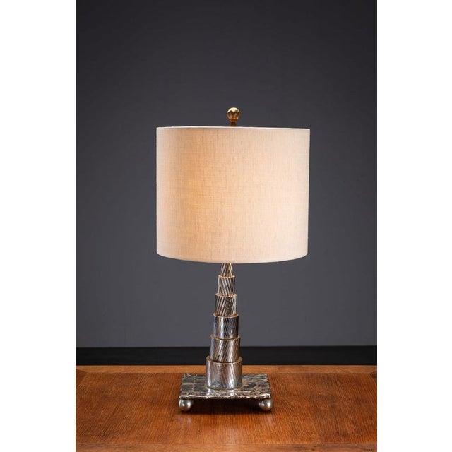 Textile Folk Art Table Lamp, 1960s For Sale - Image 7 of 13