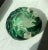 Green Mid-Century Handblown Green and Gold & Silver Foil Sommerso Swirl Catchall For Sale - Image 8 of 10