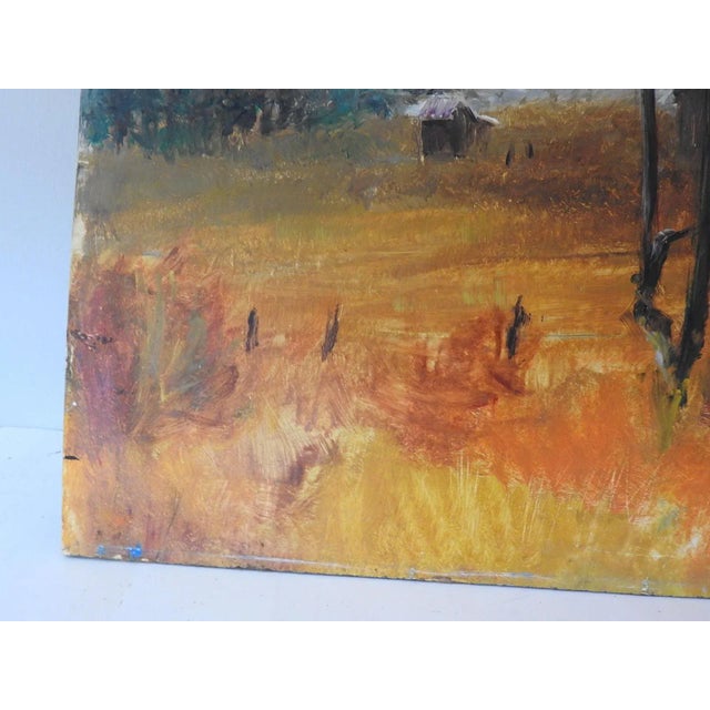 Farmhouse Modernist Farmhouse Landscape Painting For Sale - Image 3 of 8