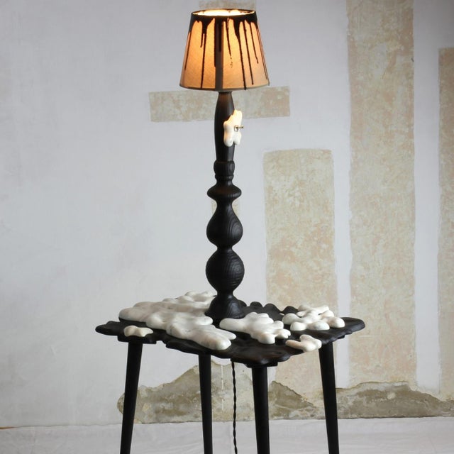 Not Yet Made - Made To Order Brutalist Reclaimed Wood Floor Lamp - Tundra Floor Lamp | Melting Series by Gabor Gobi For Sale - Image 5 of 12