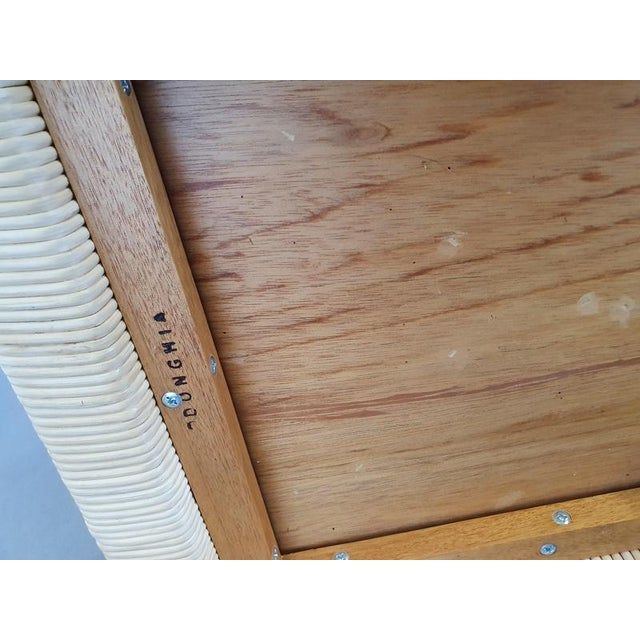 Block Island Cane Chairs with Leather Seats by John Hutton for Donghia / Set of 6 For Sale - Image 17 of 18