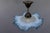 French Art Deco Blue and White Opalescent Ruffled Glass Ceiling Light, 1930s For Sale - Image 3 of 18