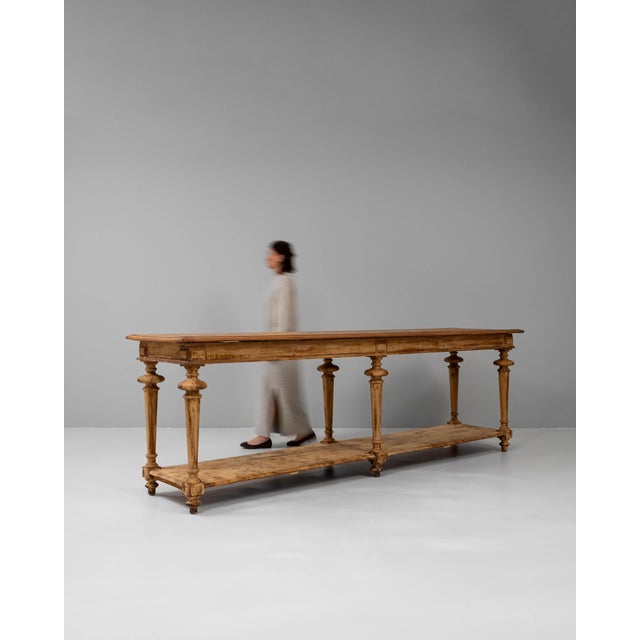 Traditional 19th Century French Wooden Drapers Table For Sale - Image 3 of 18
