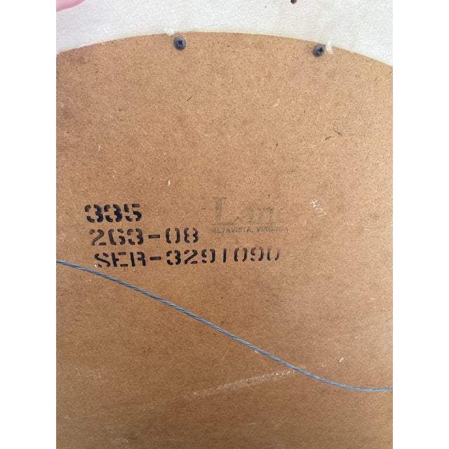 Post Modern Lane White & Gold Circular Vanity Bathroom Mirror, VTG Wall Hanging Mirror For Sale In Charleston - Image 6 of 10