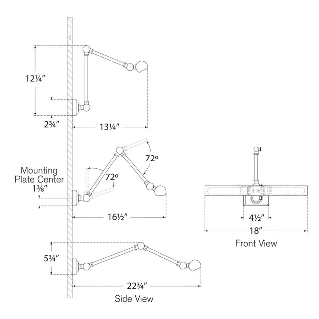 Transitional Chapman & Myers for Visual Comfort Signature Cabinet Maker 18" Double Library Light in Bronze For Sale - Image 3 of 3
