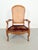 Vintage French-Style Cane-Back Armchair, 1920 For Sale - Image 4 of 13