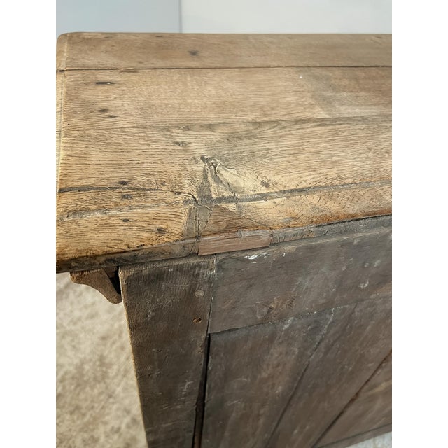 Mustard 19th Century French Provincial Solid Oak Buffet in Natural Bleached Finish For Sale - Image 8 of 14