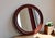 Glass Vintage Round Mirror with Mahogany Wood-Effect Frame, 1970s For Sale - Image 7 of 7