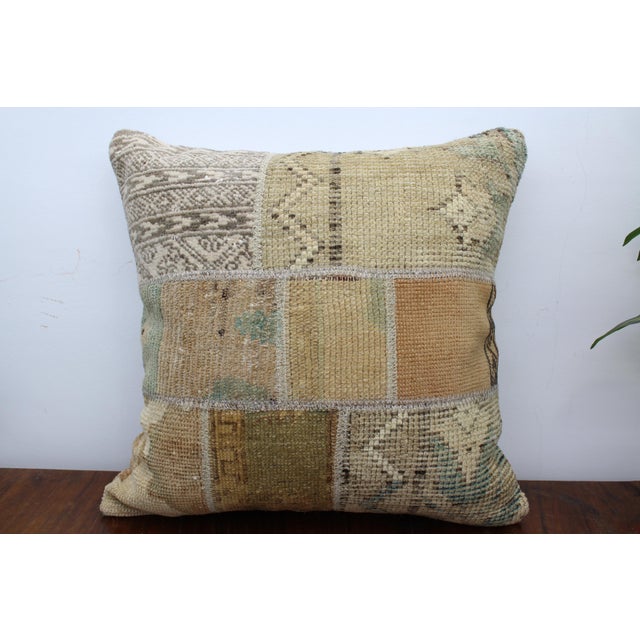 Turkish Patchwork Decorative Pillow Cover - 19.5"x20" For Sale - Image 11 of 11