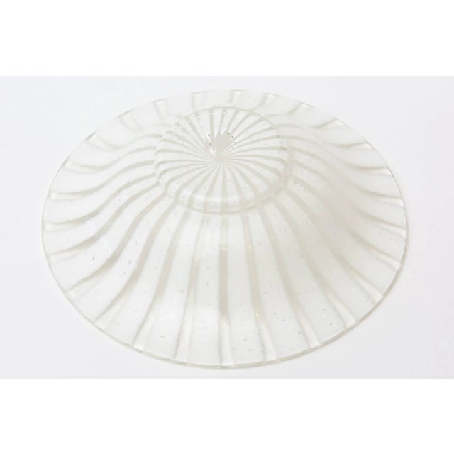 Vintage Murano Veninil Glass Bowl With White Pinwheel Design, 1960's For Sale - Image 10 of 11
