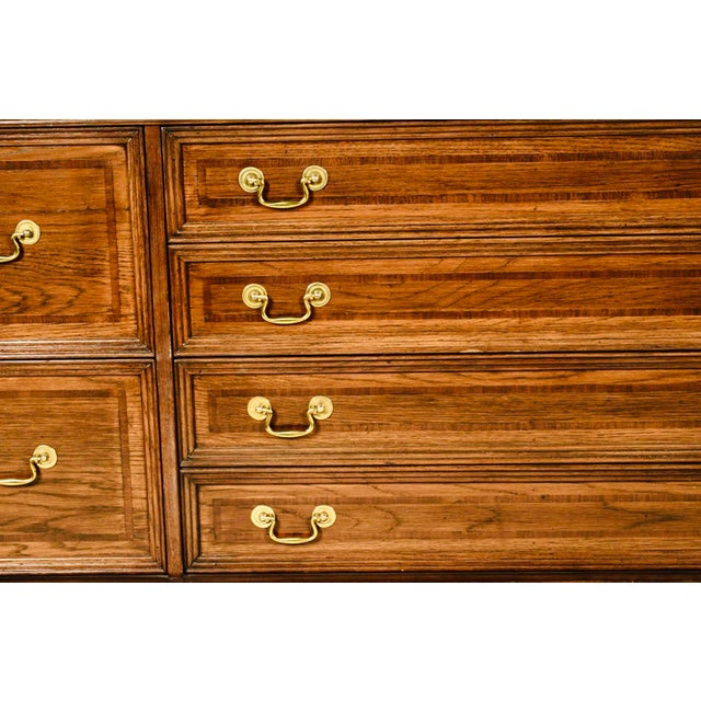 1960s Vintage Two Tone Mahogany Credenza For Sale - Image 9 of 11