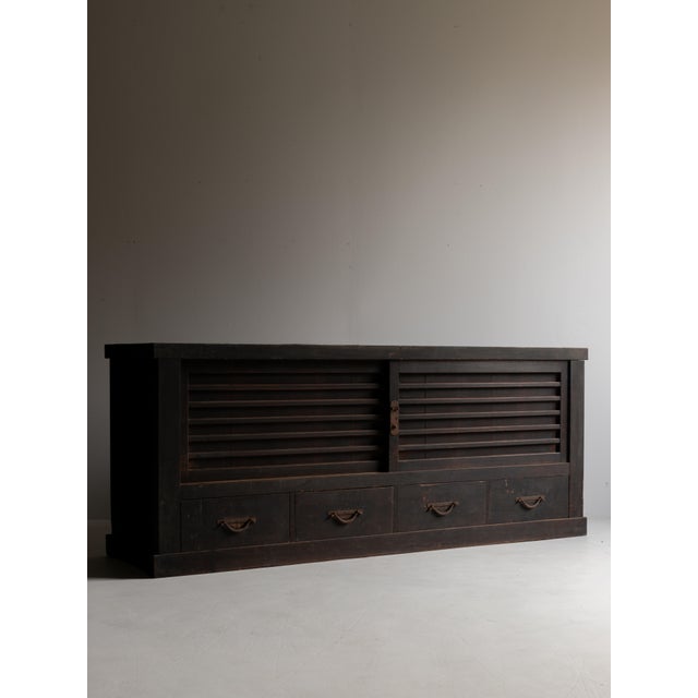 Japanese Antique Large Tansu 1860s-1900s / Sideboard Wabi Sabi For Sale - Image 14 of 18