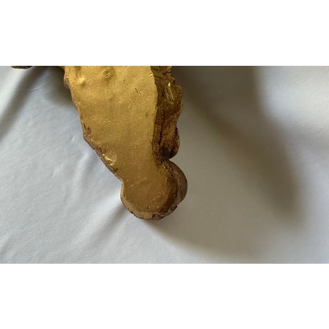 Vintage Mid Century Neoclassical Gold Gilt Wall Bracket, Made in Mexico For Sale - Image 9 of 13