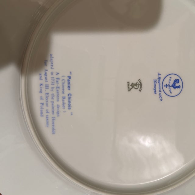 Raynaud Limoges “Panier Chinois” Ceralene Dinner Plate For Sale In New York - Image 6 of 6