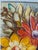 Wood Vintage Still Life Vase of Flowers Painting Framed For Sale - Image 7 of 12