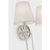 Visual Comfort Chapman & Myers for Visual Comfort Signature Polaris 17" Double Sconce in Polished Nickel with Linen Shades For Sale - Image 4 of 7