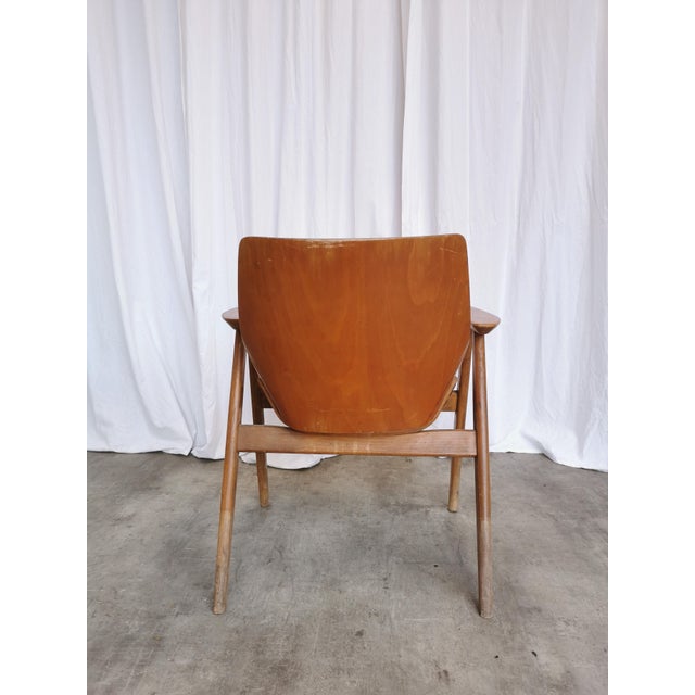 Wood Vintage Shell Chair, Yugoslavia, 1970s For Sale - Image 7 of 16
