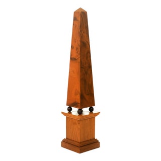 Sycamore and Walnut Wooden Desk Obelisk from David Linley, 1990s For Sale