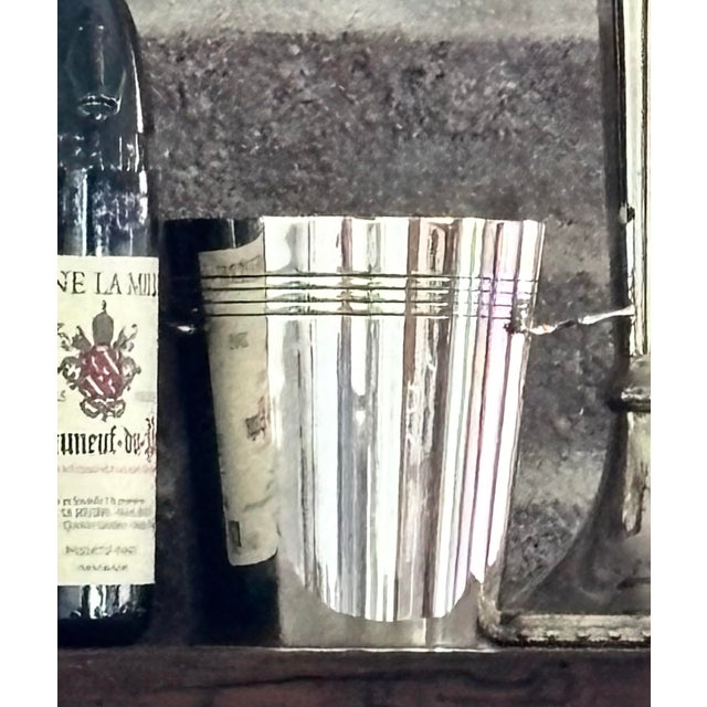 Vintage 1940s English Silver Plate Tabletop Individual Wine Chiller For Sale - Image 10 of 11
