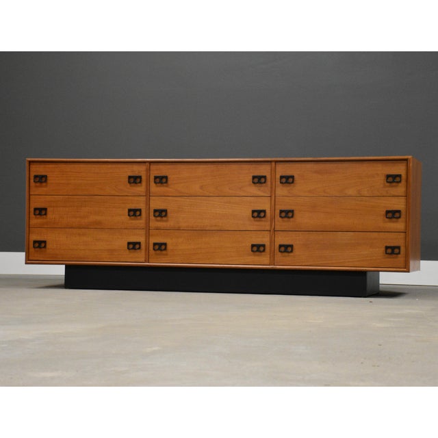 Mid Century Modern Teak 76” Dresser For Sale - Image 4 of 9