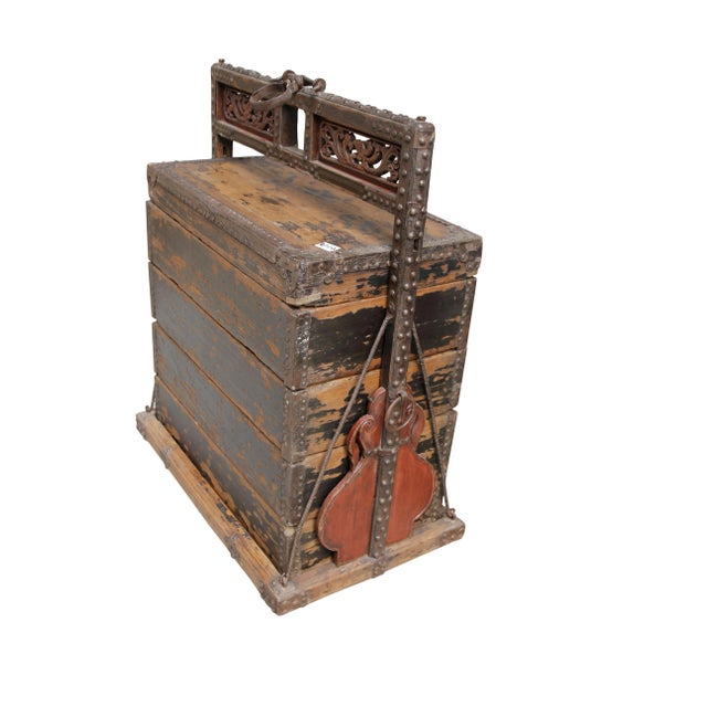 1930s Asian Vintage Restaurant Wood Food Box For Sale In Greensboro - Image 6 of 9