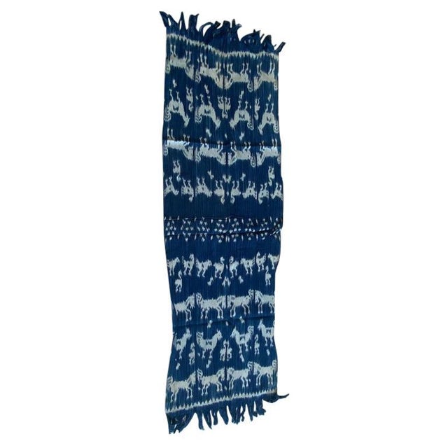 Indigo Cotton Sumba Textile For Sale - Image 15 of 18