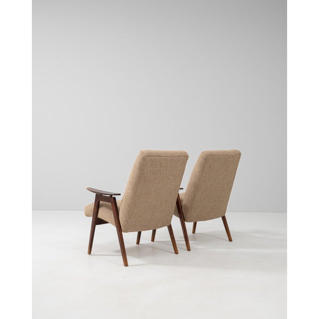 1960s 1960s Czech Upholstered Armchairs By TON - A Pair For Sale - Image 5 of 18