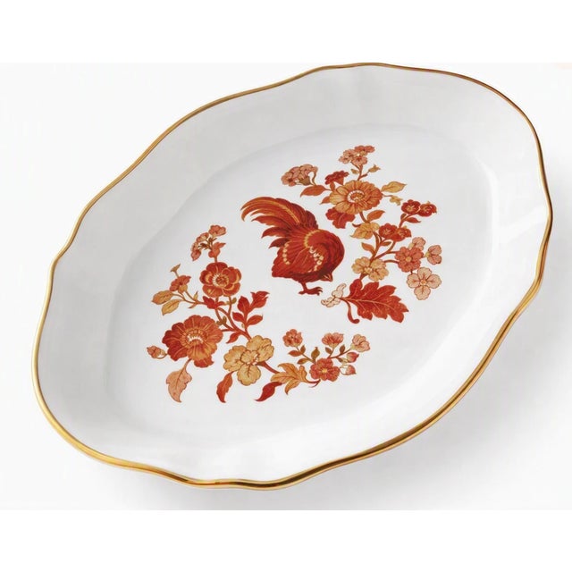 Mid 20th Century Wedgwood Mid Century Modern Vanity Dresser Set England Bone China Golden Cockerel Pattern - 8 Pcs For Sale - Image 11 of 11