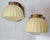 Pair Vintage Art Deco Light Old Lamp Wall Sconces Fixture Brass & Ribbed Cream Milk Glass Shade Lamp Ship Light For Sale - Image 6 of 8