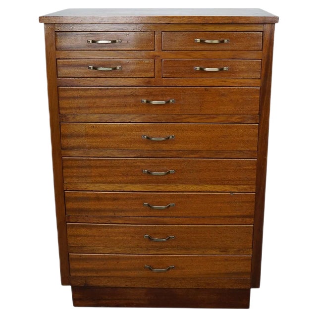 Antique Dutch Mahogany Dentist Cabinet, 1930s For Sale