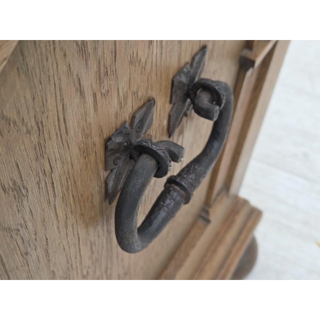 Mid-Century Modern Danish 2-Seater Sofa in Striped Green Furniture Wool and Oak, 1950s For Sale - Image 3 of 18