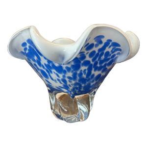 Royal Gallery Style Art Glass Handkerchiff Vase/Bowl